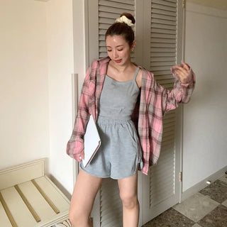 Pink checkered shirt