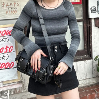 Back Ribbon Gradient Knit
