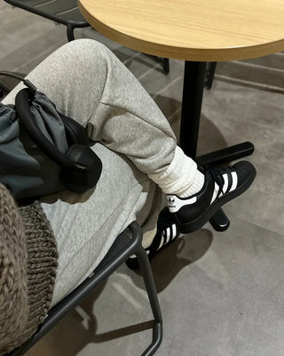 Loose long ribbed socks