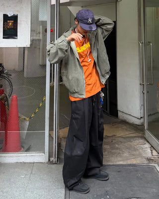 D-ring one-tuck balloon pants