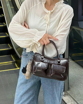 Two-pocket daily tote bag