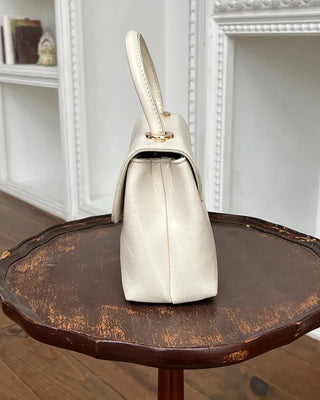 Square top handle tote bag