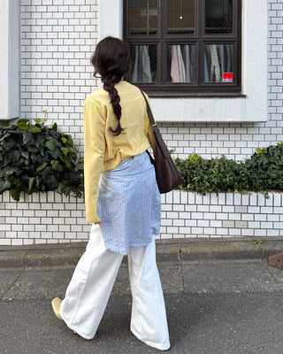 Short crew neck cardigan
