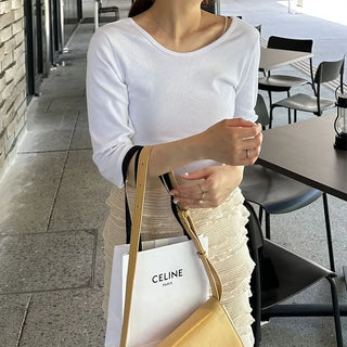 Back U-neck 5/8 length cut and sew