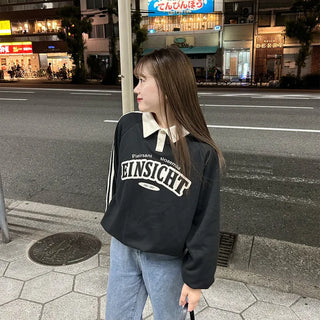 Double-line polo sweatshirt