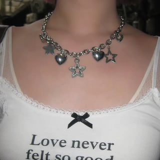 Heart Star Chain Necklace