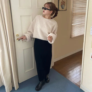 Knit long skirt