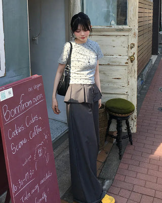 Layered slacks pants