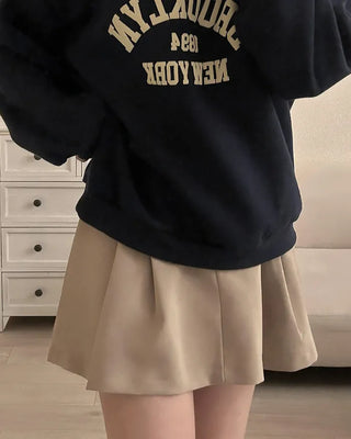 Basic pleated mini skirt