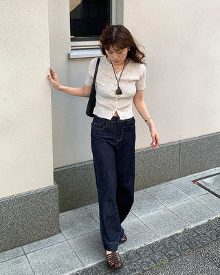 Basic wide-leg denim