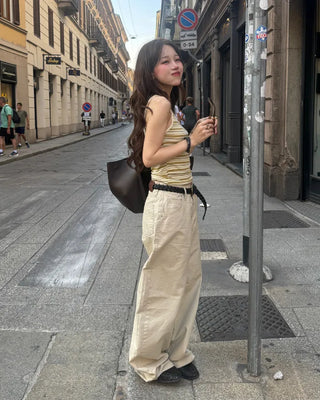 Wide cotton pants