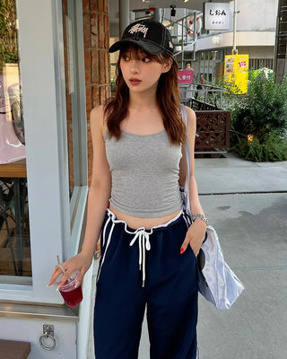 Nylon side stripe pants