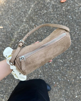Suede Square Belt Shoulder Bag