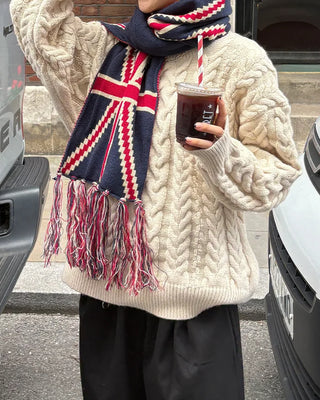 Cable knit sweater