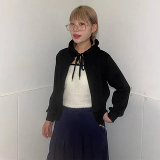 Daily Cropped Hoodie Zip-Up