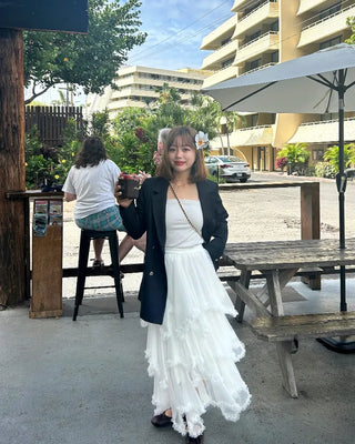 Cancan lace long skirt