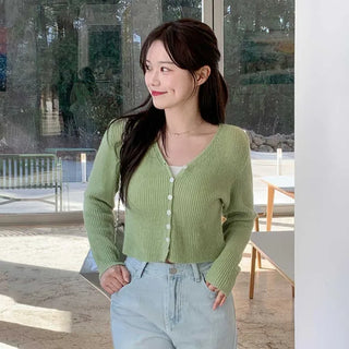Rose V-neck cardigan (7 colors)