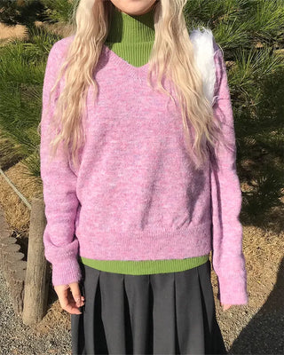V-neck oversized knit