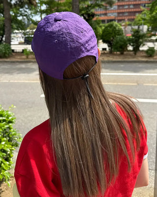 Drawstring Lettering Nylon Cap