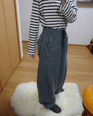 Side Yoke Wide Sweatpants