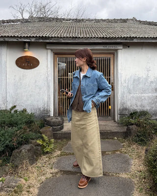 Denim pocket single jacket