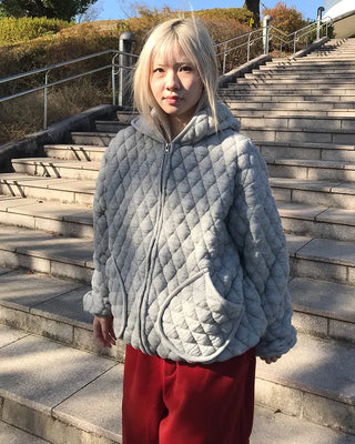 Quilted Hooded Blouson