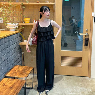 Can-can sleeveless pants set
