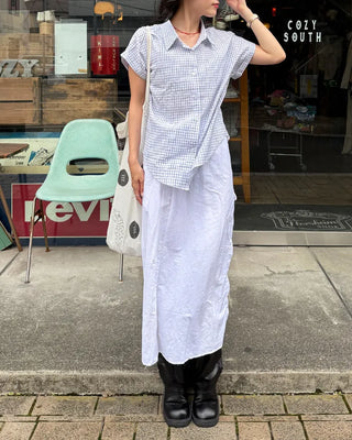 Wrap Ribbon Long Skirt