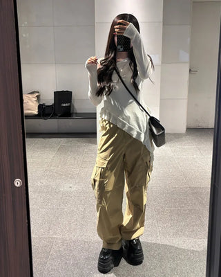 Waist String Cargo Pants