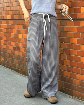 Two-tone pinstripe slacks