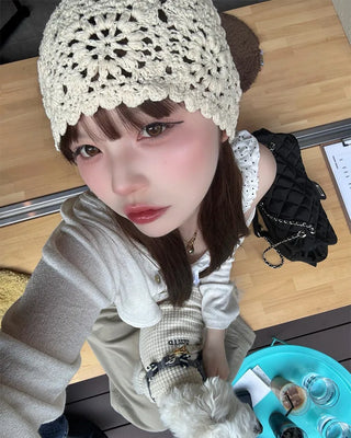 Flower Crochet Beanie