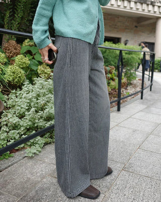 Herringbone striped pants
