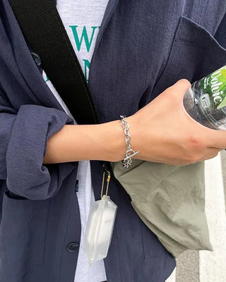 angle buckle chain bracelet