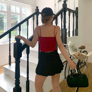 Camisole with shirred cups