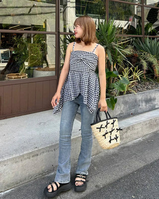 Slim-fit denim pants