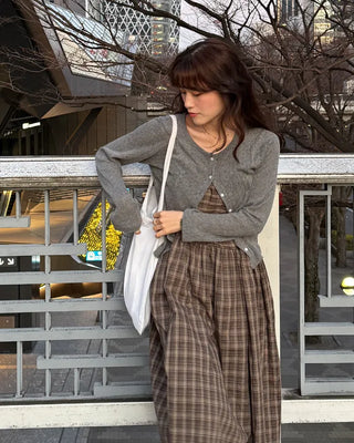 Crew neck cardigan