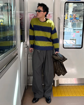 Bordered soft knit