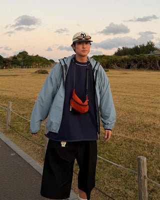 Hooded windbreaker