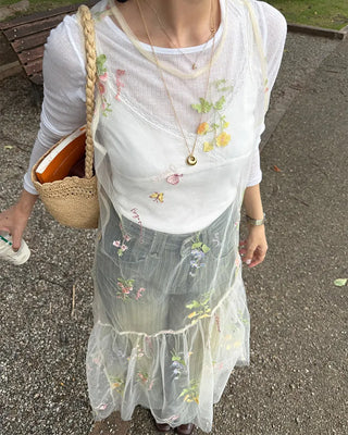 Sheer long-sleeve T-shirt