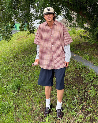 Two-pleat easy shorts