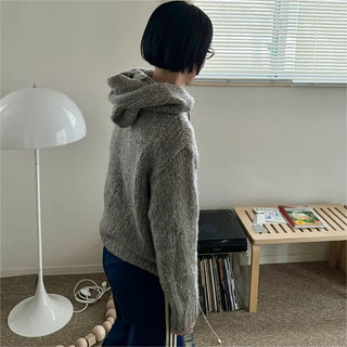 Alpaca wool parka knit