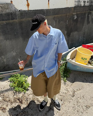 Oxford short-sleeved shirt