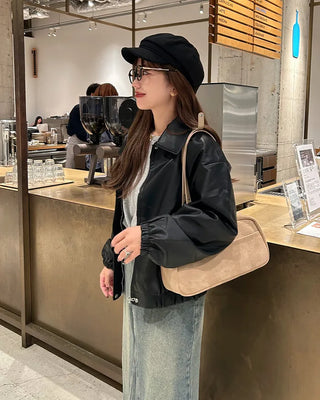Casual leather jacket