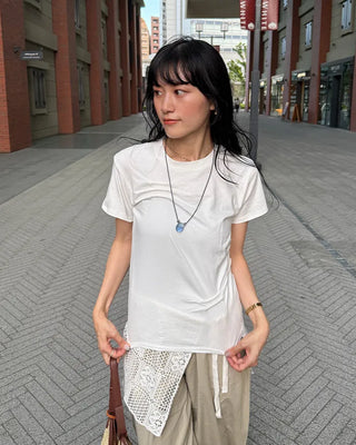Pintuck Short-Sleeve T-Shirt