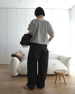 Snap Button Balloon Pants