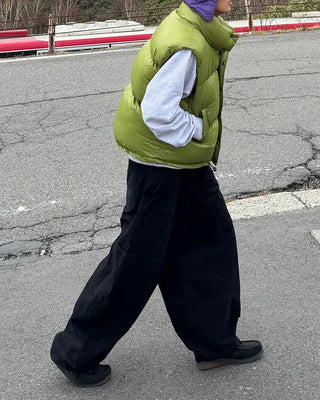 Snap pocket balloon cotton pants
