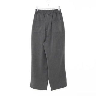 Pleated wide balloon waist elastic pants