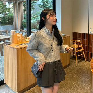 Small button wool cardigan