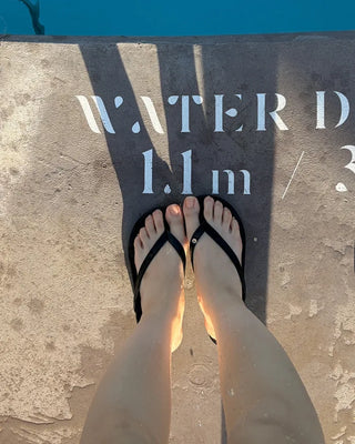 Wedge heel thong sandals