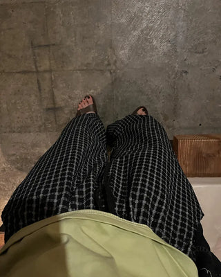 Checked Banding Pants
